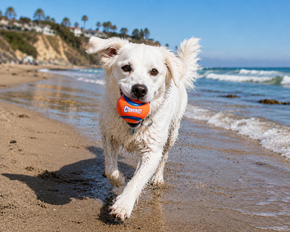 Dog fetch ball