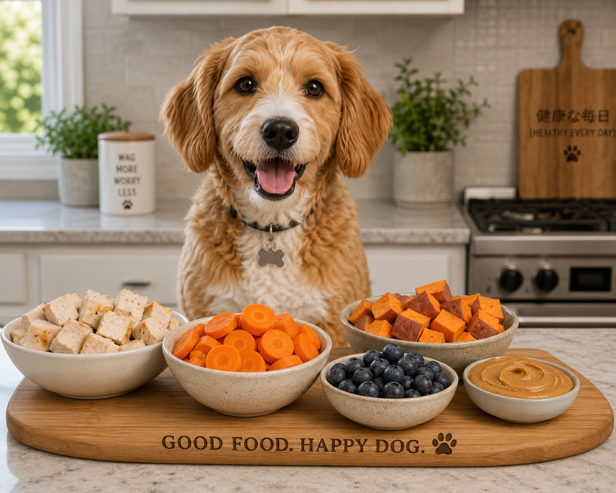 Best vet-approved dog food for high energy - Dog with chicken and carrots